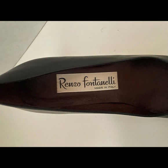 Renzo Fontanelli Black High Heel Leather Pumps, Size 9 AAAA, Made In Italy, EUC. - Picture 7 of 9
